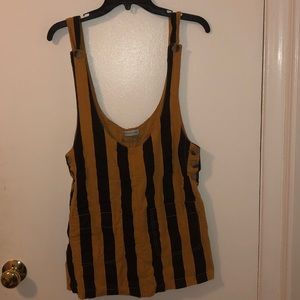 Striped Overall Dress from URBAN OUTFITTERS